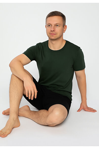 Arnetta Men's khaki-black pajamas – Cotton & Modal