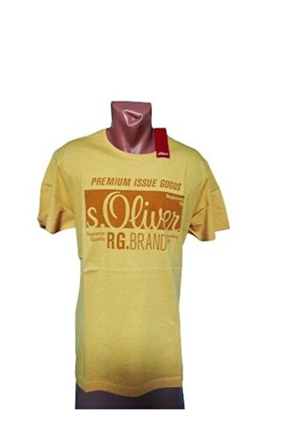 s.Oliver Tricou bărbătesc, S.Oliver, imprimeu logo, galben, XL