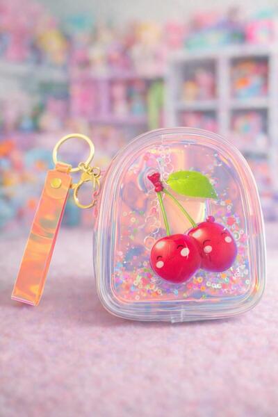 EMKSHOP Sweet Cherry Mini Wallet Bag (10.5 cm * 8.5 cm)