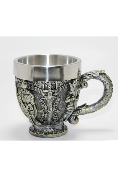 Epilons Knight Embossed 3D Stainless Steel Mug Alk4477