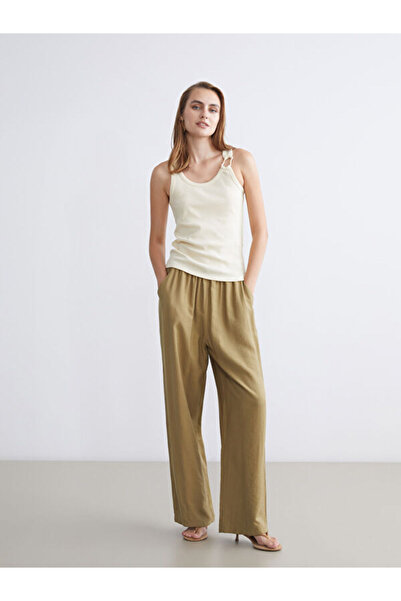 LC Waikiki I Beli Corded Wide Leg Women's Trousers from Freezen Store