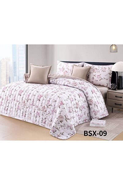Sweet Dreams Decoration Summer floral compressed bedspread set, 6 pieces, dou...
