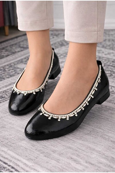 MY STİL MODA Stone Detailed Casual Ballerinas Suitable for Special Occasions
