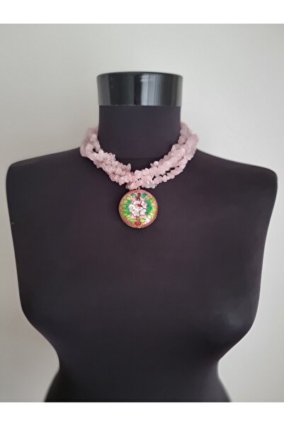 Mineli Madalyon & Kırık Taş Choker