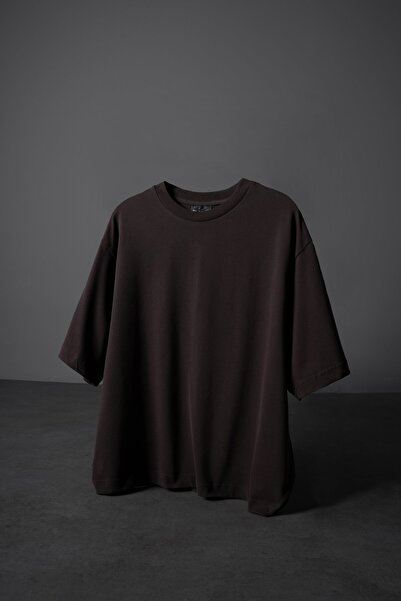 Slatra Tricou maro pentru bărbați, croială boxy, basic