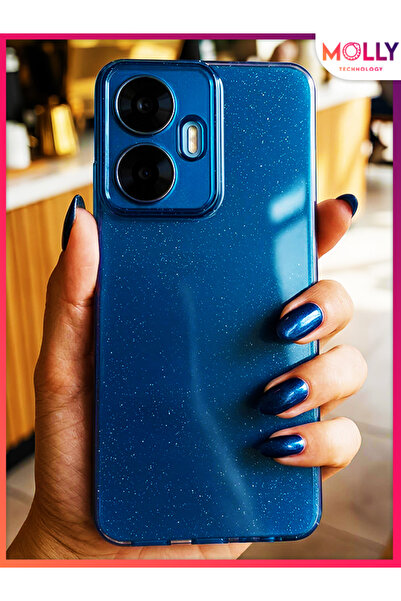 Molly Ocean Sapphire Berry S Glittery Shiny Luxury Silicone Case for Realme C55