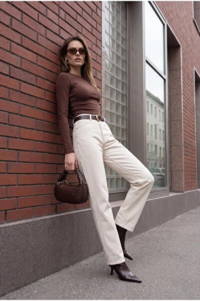 CEEMODA sezon nou talie înaltă pantaloni palazzo bumbac 100% denim blugi