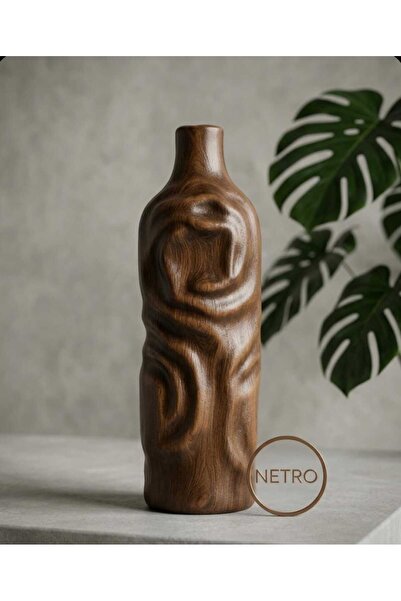 Home Wavy Decorative Vase Ceramic Stylish Vase Handmade Custom Series 35 cm