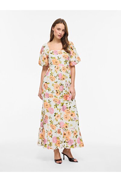 VILA Maxikleid VIFLOLA Kurzärmeliges