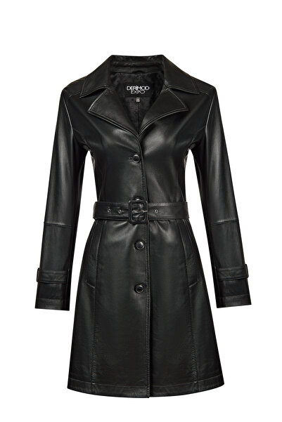 Derimod Lilian Kadın Siyah Uzun Deri Kaban 26SGE56421M