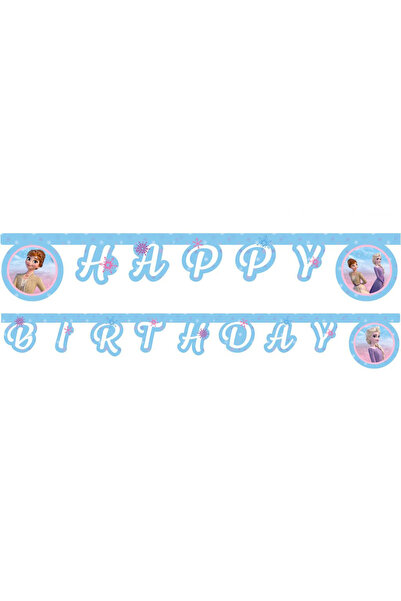Disney Frozen Decorative Frozen II Wind Spirit Garland, Happy Birthday Sign F...