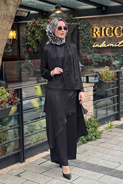 AlMarwah Pantolonlu Takım 203015 Siyah