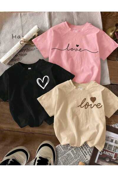 COHERENT Unisex Ανδρικό/Γυναικείο 3-ΤΕΜΑΧΙΟ ΣΕΤ-LOVE Ειδικό με τύπωμα oversiz...