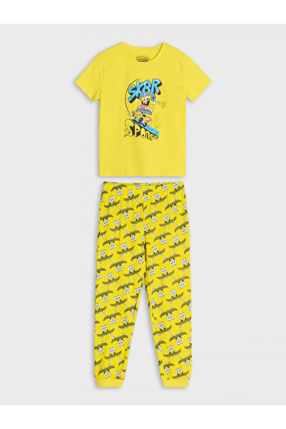 SPONGEBOB Pijama galbenă din două piese 116 cm 5-6 ani