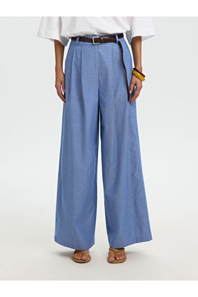SELECTED Wide Leg Hose Bundfalten