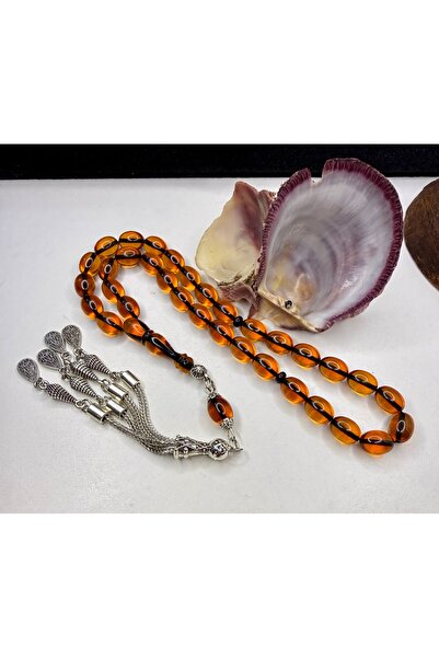 İskenderun Tesbihcilik سبحة من خرز الألبكة الثقيلة طراز أنتيك بشرّابات بلون م...