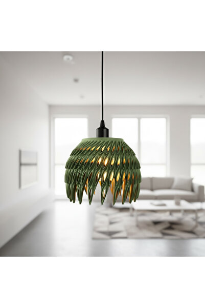 3D.era FORA Premium Tasarım Dekoratif Avize - Katmanlı Hücresel Dokulu Sarkıt...