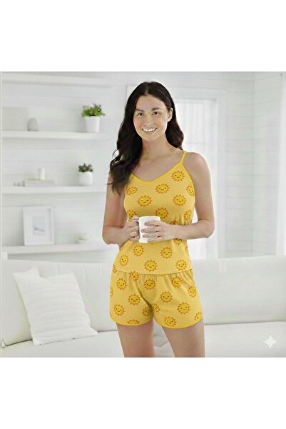 PEMBİŞ HOMEWEAR Σετ Σορτς με Τιράντες Güneş