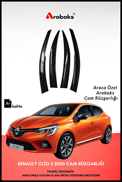 Arabaks Renault Clio 5 Cam Rüzgarlığı 4'lü Takım (MUGEN TİP, DAYANIKLI MALZEM...