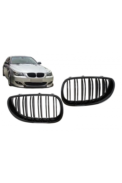 tuningset Central Kidney Grilles suitable for BMW 5 Series E60 E61 2003-2010 ...