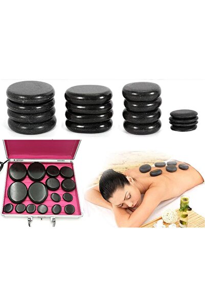 Arabest 16pcs Basalt Hot Stone Set with Heater Box, Relieve Stress Back Pain ...