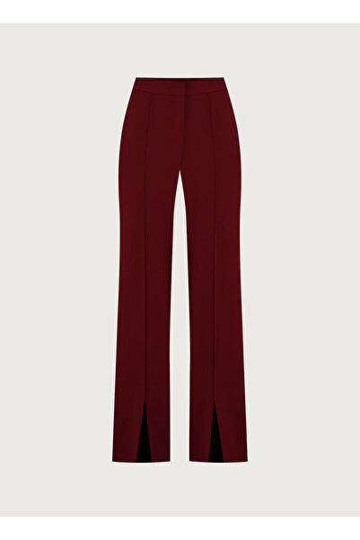 Atelier Aliz Yüksek Bel Normal Bordo Kadın Pantolon ROTH PANTOLON