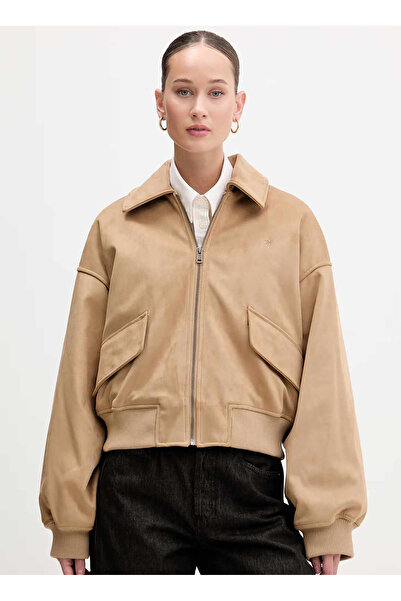 Guess Jeans Oversized Bej Kadın Ceket W6RL36WJ842-G1FE