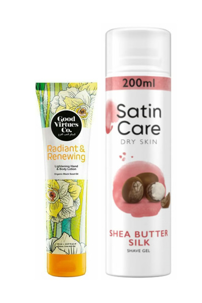 Venüs Satin Care Shaving Gel for Dry Skin for Women with Shea Butter 200ml an...