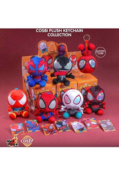 ELIVORA Örümcek Adam Sürpriz Poşetiyle Peluş Anahtarlık Çanta Süsü