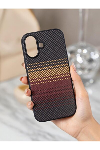 iPhone 17 Uyumlu Karbon Fiber Desenli Silikon Kılıf