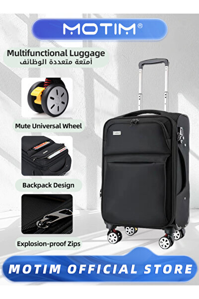 MOTIM حقيبة سفر قابلة للتوسيع مقاس 24 بوصة مصنوعة من قماش أكسفورد، خفيف ومتينة