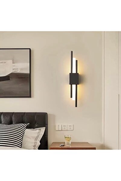 Muga صندوق أسود فاخر مزود بإضاءة LED لرأس السرير، مناسب للمساحات الداخلية وال...