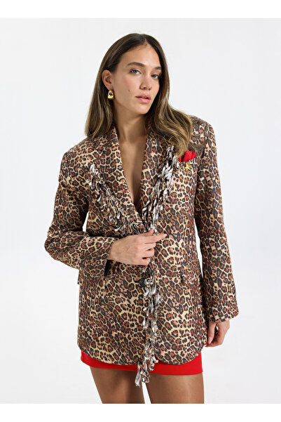 2wins Oversized Kahve Kadın Ceket Magic Jacket