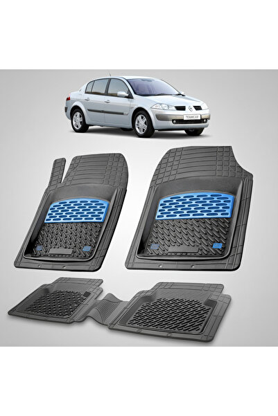 TEAMCAR Renault Megane II 1 Sedan Compatible Floor Mats 2003-2006 | Blue