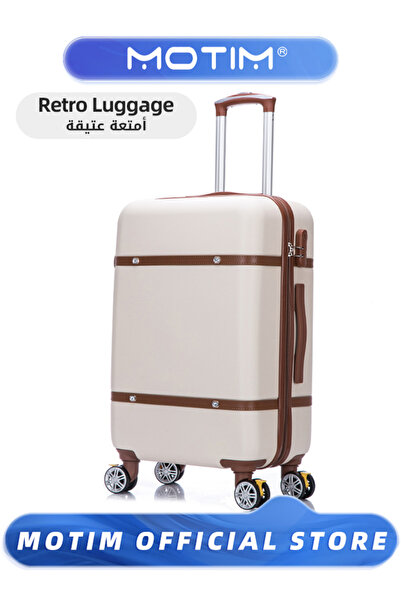 MOTIM حقيبة سفر متينة قابلة للتوسيع مقاس 26 بوصة، مصنوعة من البولي كربونات ال...