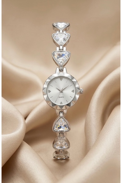 KLISHE Butik Women's Steel Watch Silver Color Stone Luxury Special Design |  ...