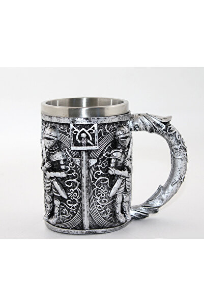 CT STONES Stainless Steel Knight Mug (Large Size)
