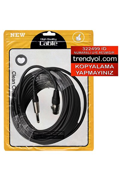 Bns 3MT XLR MİKROFON KABLOSU 3MT 6.3 E XLR D ÇİVİ JAKLI MİKROFON KABLOSU 6.3 ...