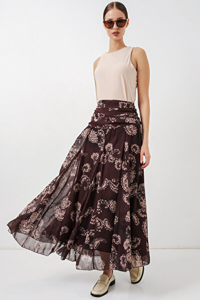 Bigdart Женска пола от шифон с мотив 8057 – кафява