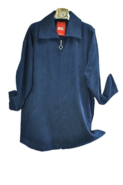 elma abone سترة نسائية صيفية مقاس كبير جلد سويدي مزودة بسحّاب