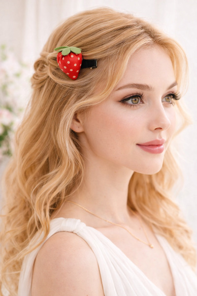 REBORN DESIGN Çilek Model Pofuduk Plush Pen Buckle