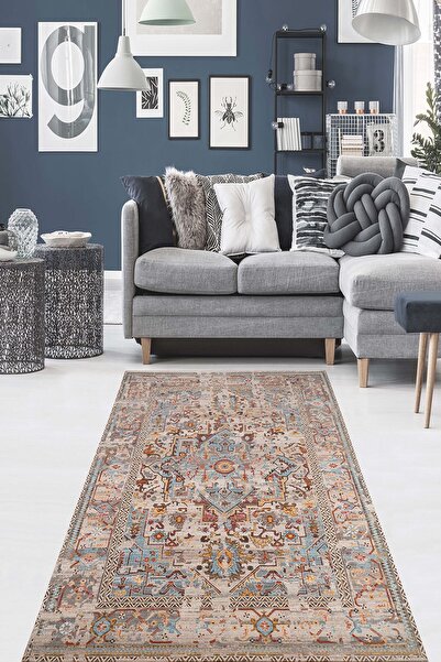 GECE HOME Dijital Kaymaz Baskılı Yıkanabilir DESENLİ Salon Halısı Mutfak Halı...