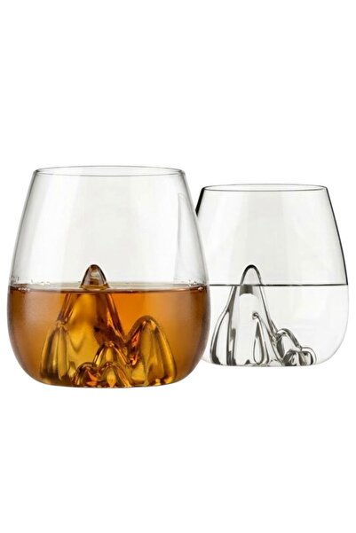 Yenigeldi Japon Zen Sitili Fuji Dağı Figürlü Kristal Tarzı Viski Kokteyl Bour...