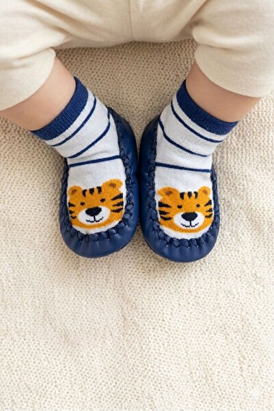 Numix Baby Kids Çarık Çorap, Hakiki Deri, Kaymaz Taban, Bebek Çocuk Patiği