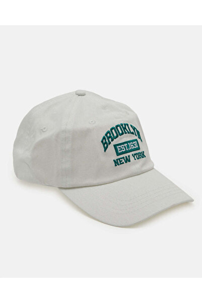 REDTAG Women White Brooklyn New York Embroidered Cap