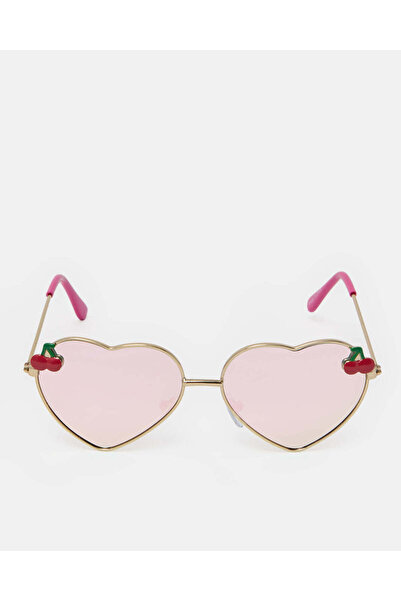 REDTAG Girls Assorted Pink Heart Shape Sunglasses