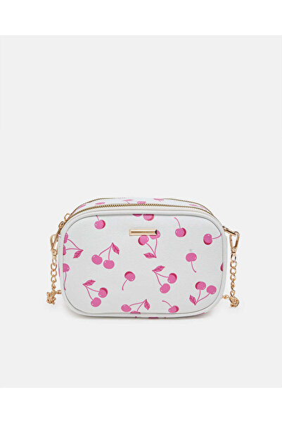 REDTAG حقيبة عابرة للجسم بيضاء مطبوع للبنات