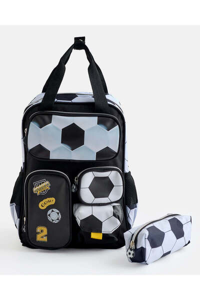 REDTAG حقيبة ظهر ظهر للأولاد بطبعة كرة قدم