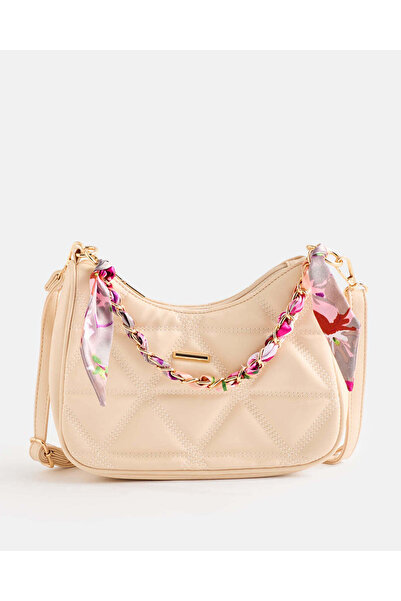 REDTAG Women’s Quilted Shoulder Crossbody Bag – Beige