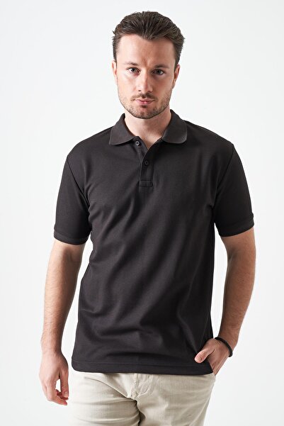 TENA Ανδρικό μπλουζάκι με δύο κουμπιά σε καφέ χρώμα με γιακά Basic Ay Part άν...